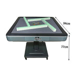 HEXJON No.36 - Premium Mahjong Table - Table Wool Game Surface, Foldable 94cm Automatic Felt Design, Low-Noise Square Blue