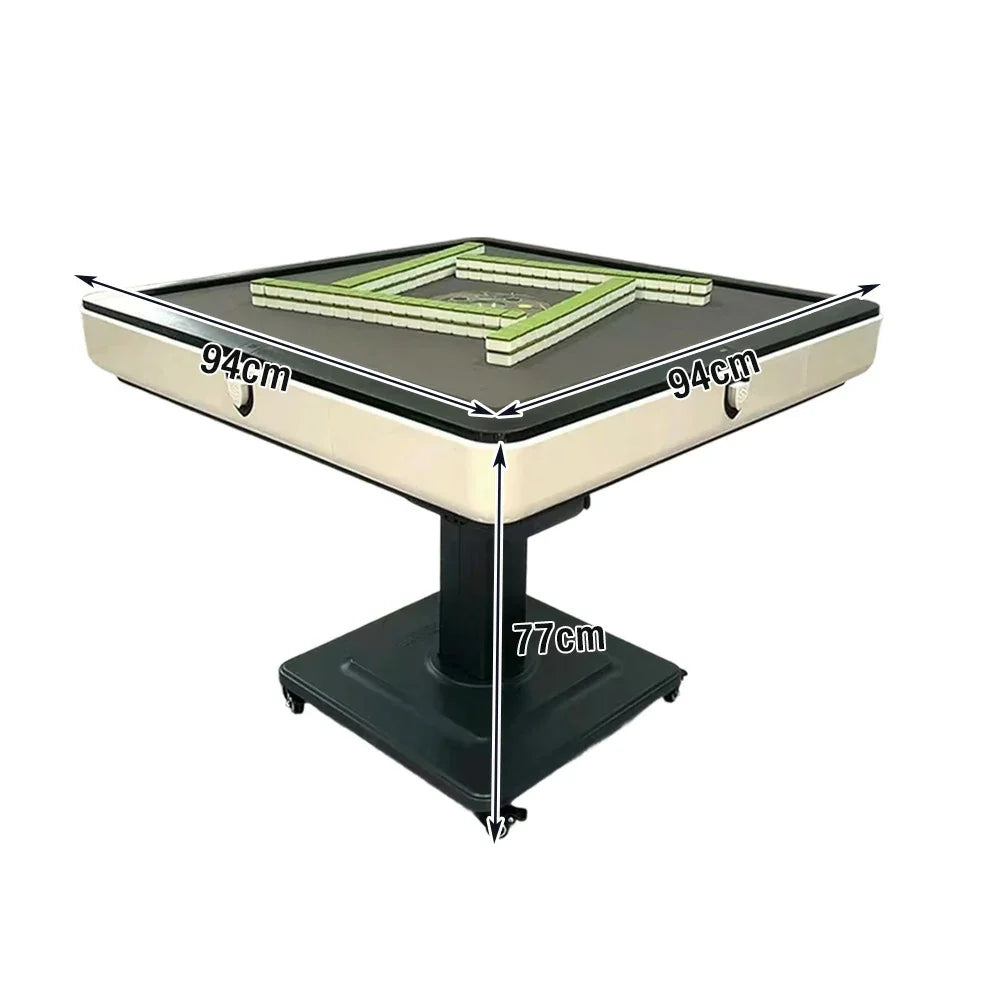 HEXJON No.36 Felt 94cm Square Mahjong - Premium Game Surface, Low-Noise Design, Table Table Automatic Foldable Wool - White