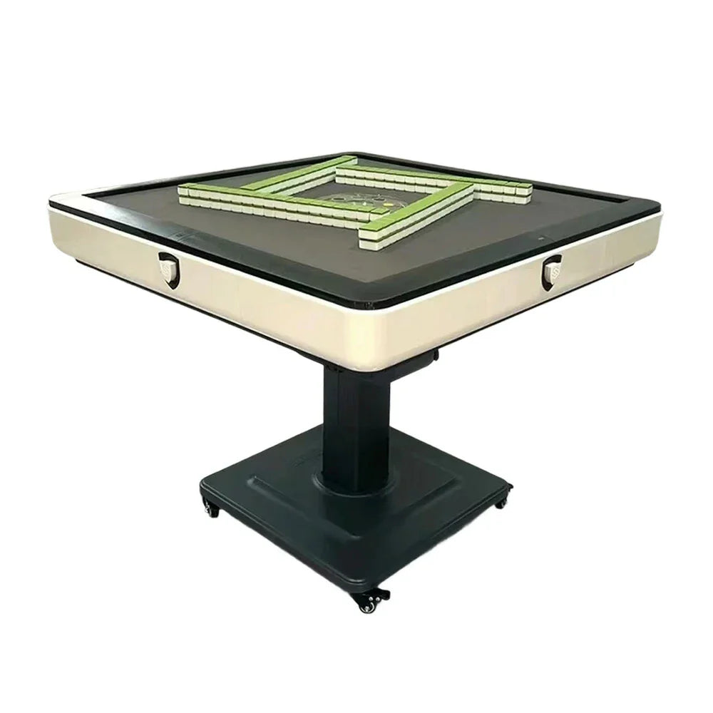 HEXJON No.36 Felt 94cm Square Mahjong - Premium Game Surface, Low-Noise Design, Table Table Automatic Foldable Wool - White