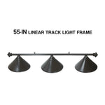 ARIX Matching with Rail Complete - Finish Black with Lighting Billiard Metal 3-Shade Rail, Light 55-inch Shades Black