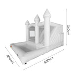 GAMEON 0118 Bounce 5X4X3.4m Fun Bounce Castle with For House PVC White Wedding Bouncy Blower House