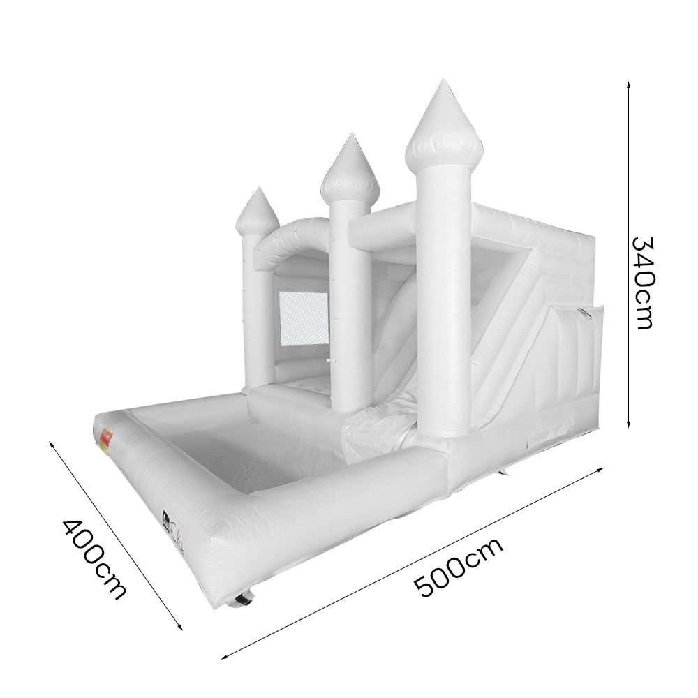 GAMEON 0118 Bounce 5X4X3.4m Fun Bounce Castle with For House PVC White Wedding Bouncy Blower House