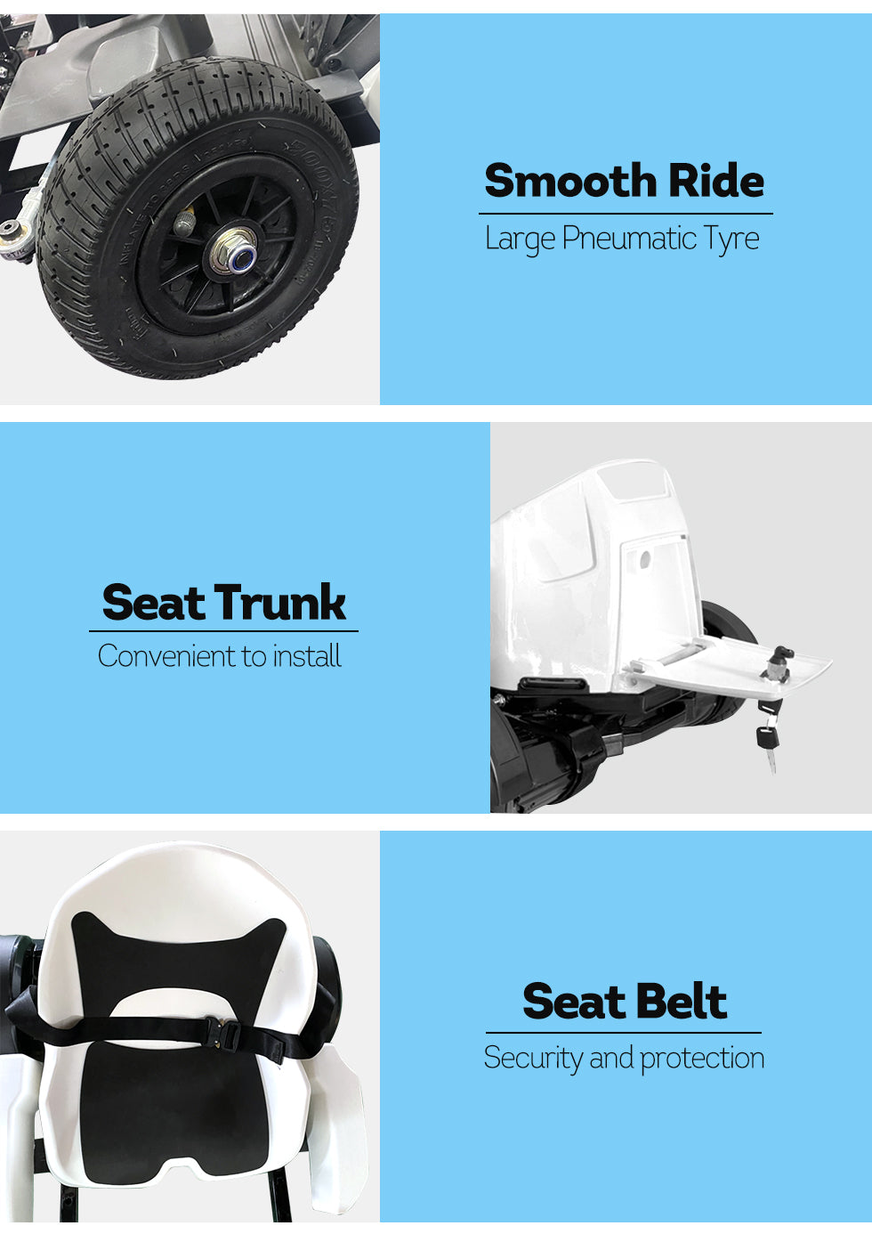 GLIDER 36V4A Go Adjustable Kart Electric Kids' For Hoverboard Frame