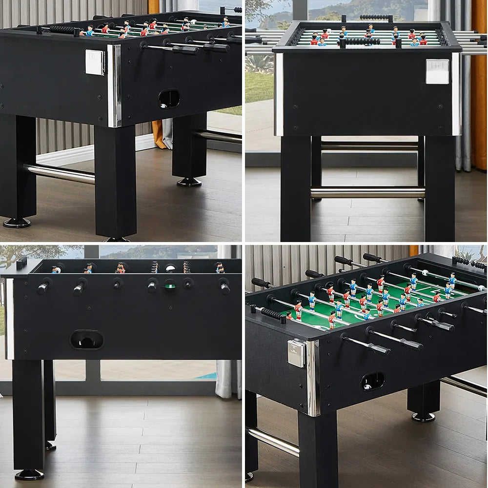 KICKSY GTST005 Table Cup MDF 8-Rod Foosball 5FT with Holders-Black