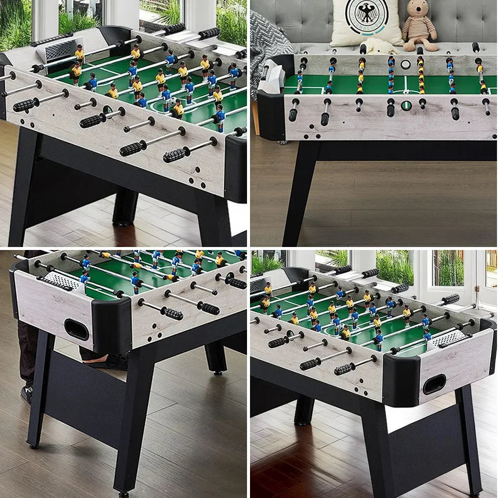 KICKSY GTST019 Table Kids for MDF 8-Rod Foosball Beige 4FT - White Frame