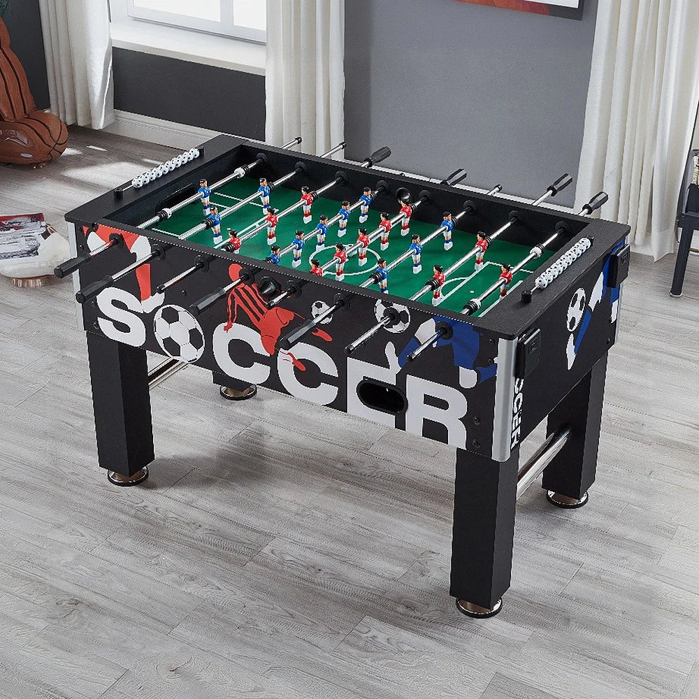 KICKSY GTST021 Adult Table 8-Rod Foosball with 5FT MDF Cup Foosball Holders