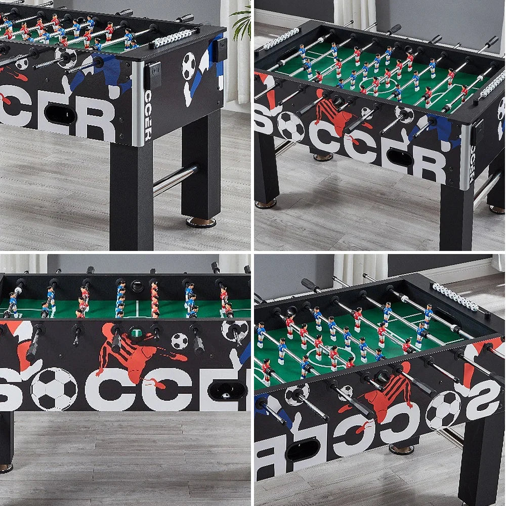 KICKSY GTST021 Adult Table 8-Rod Foosball with 5FT MDF Cup Foosball Holders