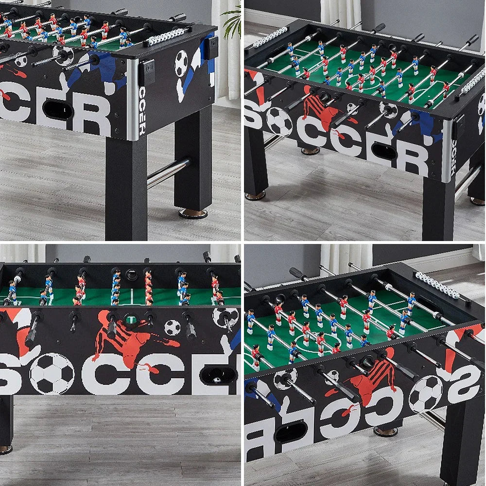 KICKSY GTST021 Adult Table 8-Rod Foosball with 5FT MDF Cup Foosball Holders