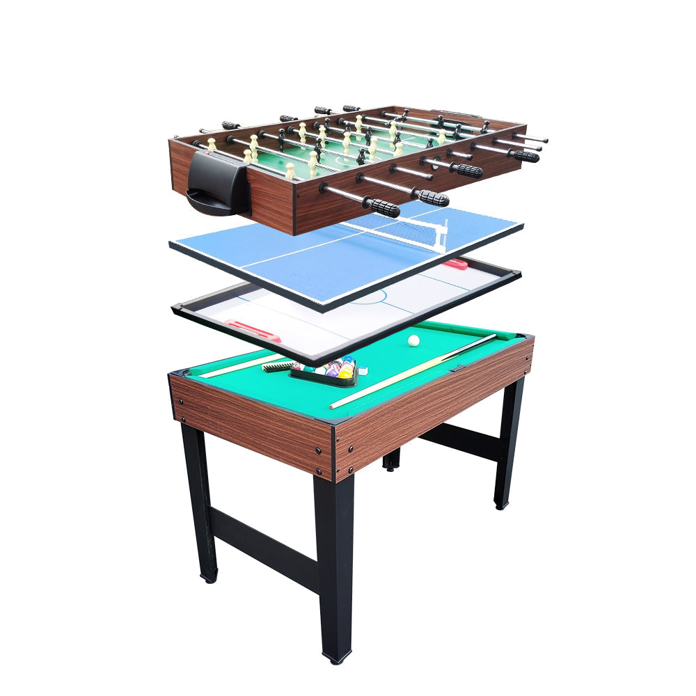 KICKSY 4FT Table Hockey/ Pool/ Tennis/ 4-In-1 Table Multifunctional - Air Soccer Football