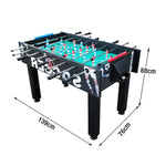 KICKSY 5FT High-Density Playfield, Frame Wood Steel - Table Rust-Resistant with Tubes, Solid Design Stable Foosball Handles, Chrome Double-Spring - Black