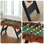 KICKSY 5FT Solid Wood Foosball Table Stable Handles Rods Steel Durable & Playfield High-Density Chrome-Plated ABS Players Anti-Slip Hand-Painted Design