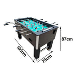 KICKSY 5FT Foosball Table - Sturdy MDF Build 8-Rod Design with Cup Holders - Black