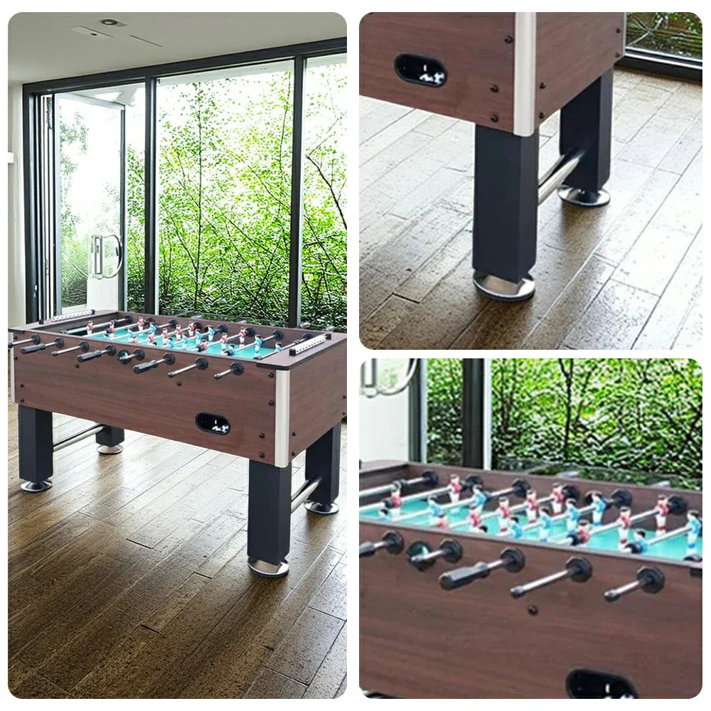 KICKSY 5FT Solid Wood Foosball Table Rods Players ABS Chrome-Plated & Durable High-Density Anti-Slip Handles Hand-Painted Steel Stable Playfield Construction