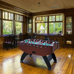 KICKSY 5FT Solid Wood Foosball Table Stable Playfield Handles Anti-Slip Durable Steel ABS Players Hand-Painted & Rods High-Density Chrome-Plated Construction