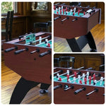 KICKSY 5FT Solid Wood Foosball Table Stable Playfield Handles Anti-Slip Durable Steel ABS Players Hand-Painted & Rods High-Density Chrome-Plated Construction