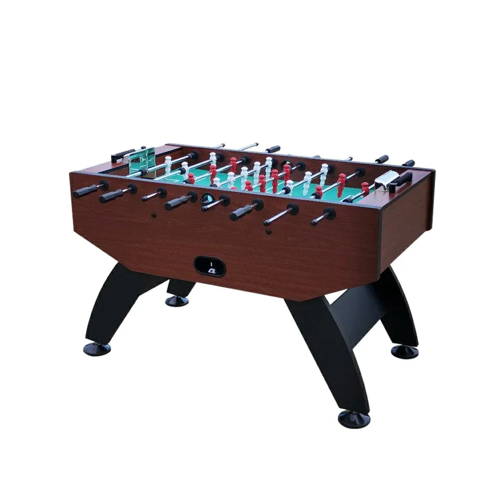 KICKSY 5FT Solid Wood Foosball Table Stable Playfield Handles Anti-Slip Durable Steel ABS Players Hand-Painted & Rods High-Density Chrome-Plated Construction