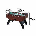 KICKSY 5FT Solid Wood Foosball Table Stable Playfield Handles Anti-Slip Durable Steel ABS Players Hand-Painted & Rods High-Density Chrome-Plated Construction