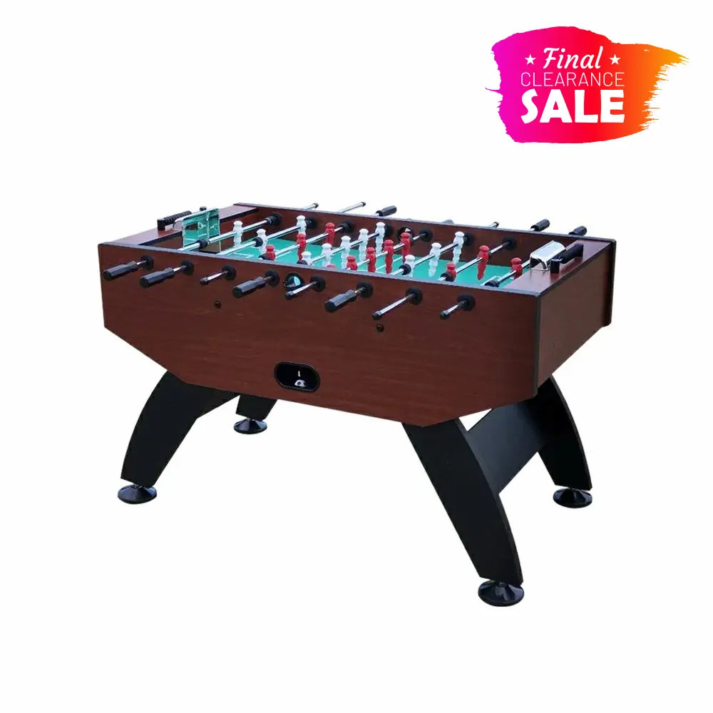 KICKSY 5FT Solid Wood Foosball Table Stable Playfield Handles Anti-Slip Durable Steel ABS Players Hand-Painted & Rods High-Density Chrome-Plated Construction