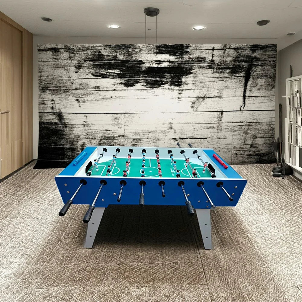 KICKSY 5FT Solid Wood Foosball Table Handles Stable Hand-Painted Players Playfield Heavy-Duty ABS Chrome-Plated Rods Anti-Slip & Steel High-Density Design