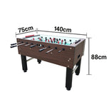 KICKSY 5FT Solid Wood Foosball Table & Stable Steel Anti-Slip High-Density Chrome-Plated Playfield Players Heavy-Duty Rods Handles Hand-Painted ABS Design