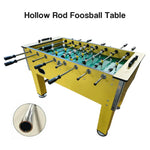 KICKSY 5FT Game - Smooth Table Playfield, Table, with Finish Hollow Cup Soccer Foosball Indoor MDF Bars, Steel Holder, Chrome Wood Grain Side Rod Yellow