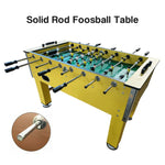 KICKSY 5FT Bars, Table, Table Indoor MDF Soccer Cup Steel Chrome Wood Grain Game Smooth Finish Side Holder, with Rod Solid Foosball - Playfield, Yellow