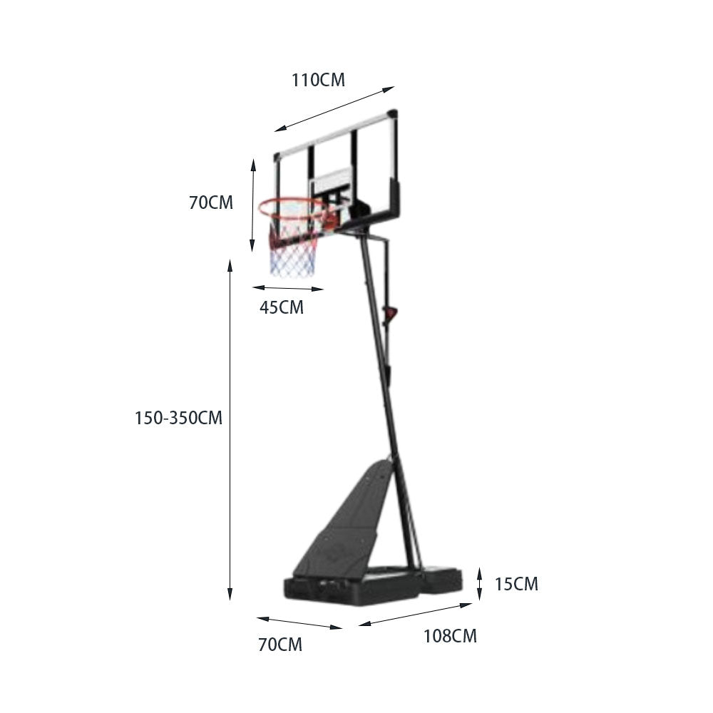 DUNK MASTER ACE Stand LIN Portable System Basketball Ring Basketball Hoop A Ironman