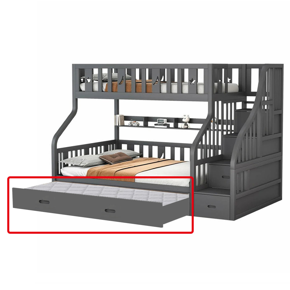 Trundle Only! CF02 Bunk LIVARA for Bed Frame Trundle Space-Saving Bed - Grey