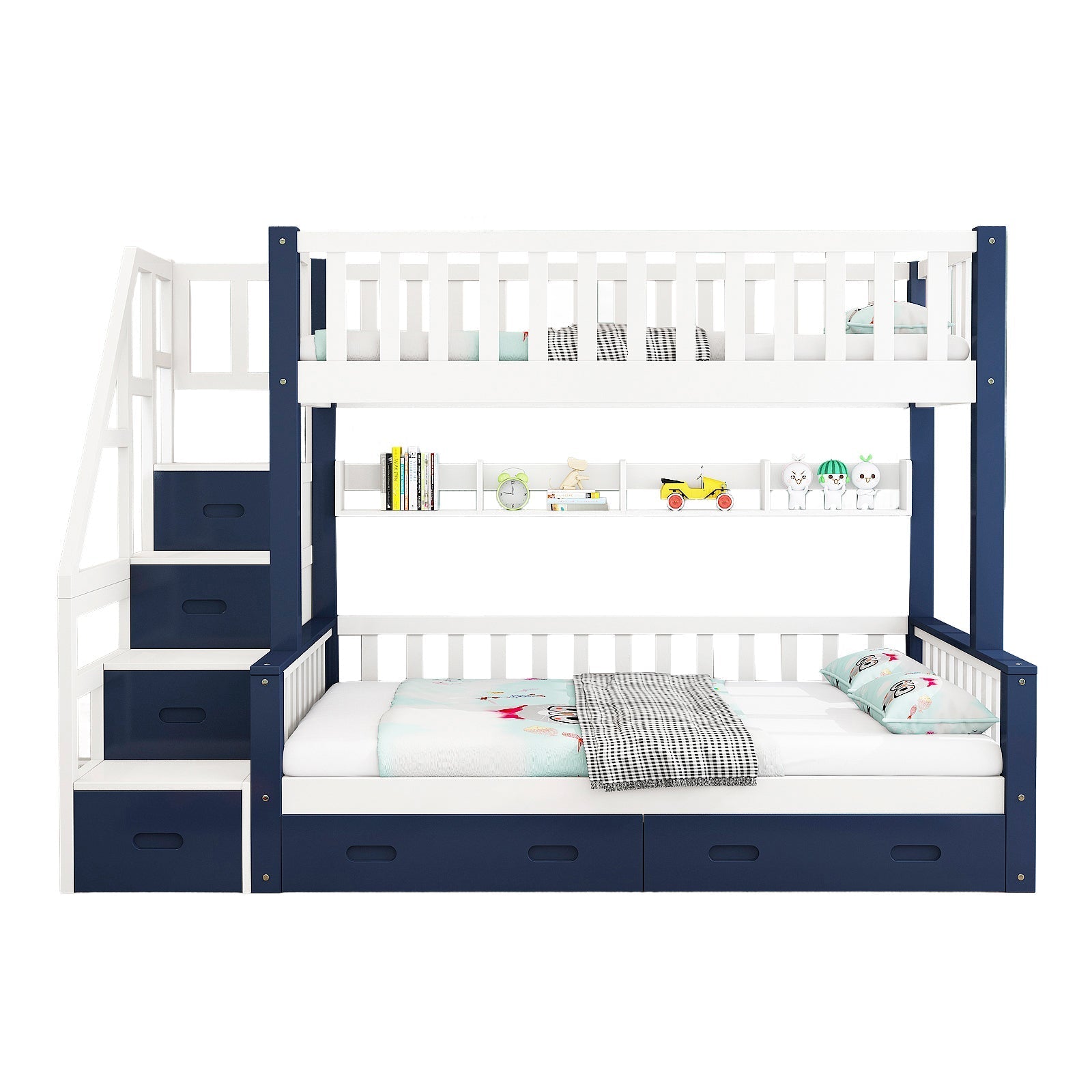 LIVARA ACSF01 Rails Pine Safety Solid Bed Timber Bunk Big Frame Storage
