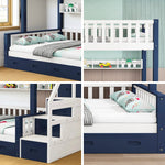 LIVARA ACSF01 Rails Pine Safety Solid Bed Timber Bunk Big Frame Storage