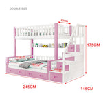 LIVARA ACSF01 Rails Pine Safety Solid Bed Timber Bunk Big Frame Storage