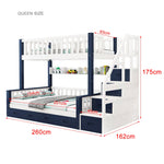 LIVARA ACSF01 Rails Pine Safety Solid Bed Timber Bunk Big Frame Storage