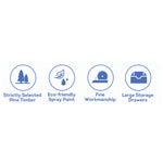 LIVARA ACSF01 Rails Pine Safety Solid Bed Timber Bunk Big Frame Storage