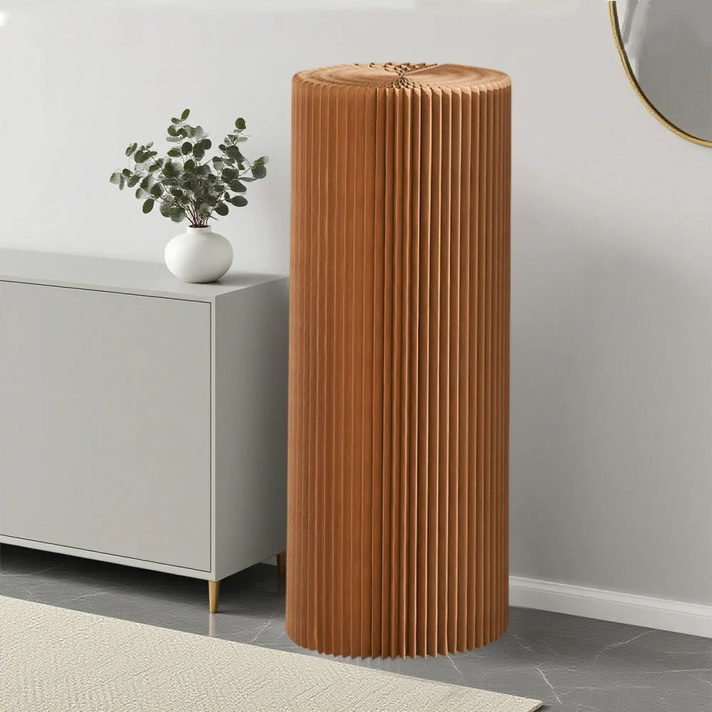 LIVARA Cardboard for Retail Round Display Showcase Cylinder - Eco-Friendly or Lightweight, Stand Exhibitions - Brown