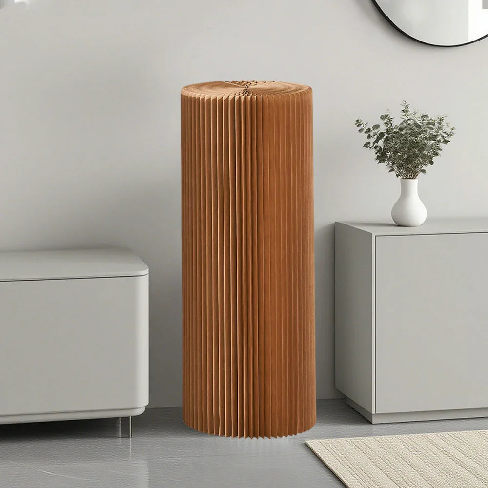 LIVARA Cardboard for Retail Round Display Showcase Cylinder - Eco-Friendly or Lightweight, Stand Exhibitions - Brown