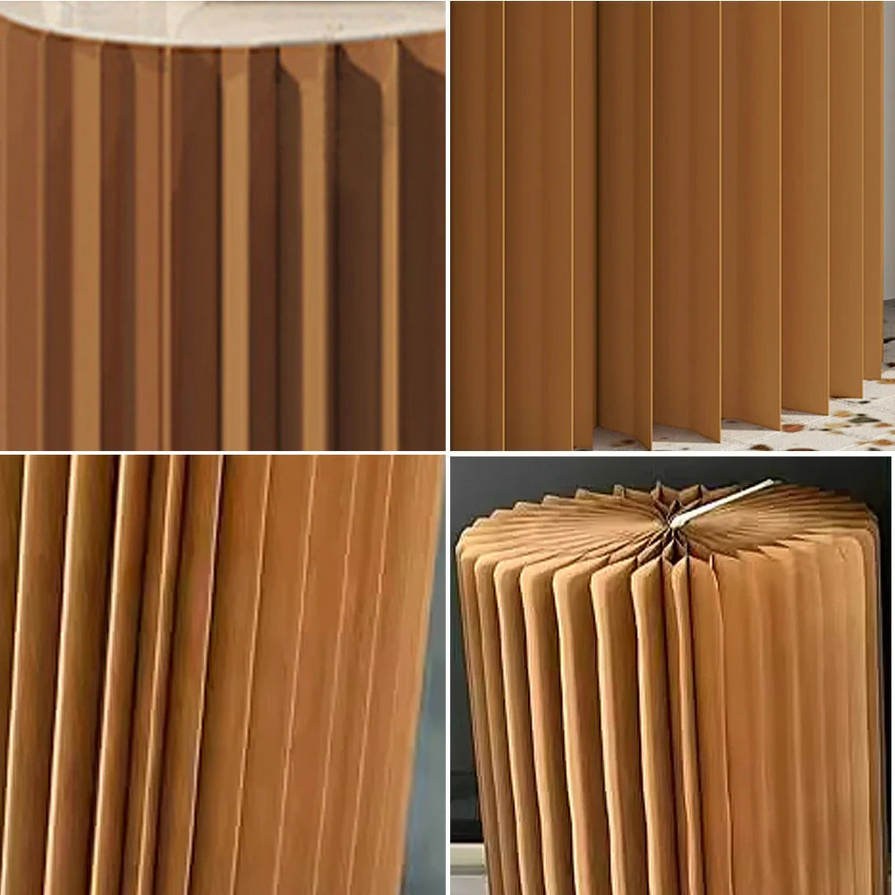 LIVARA Foldable Retail Display Paper Cylinder Round Stand Space-Saving Showcase - for Lightweight, Promotions-Brown