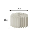 LIVARA Foldable Space-Saving Display Stand for Retail Cylinder Lightweight, Round Showcase - Paper Promotions- White