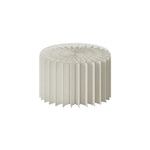 LIVARA Foldable Space-Saving Display Stand for Retail Cylinder Lightweight, Round Showcase - Paper Promotions- White