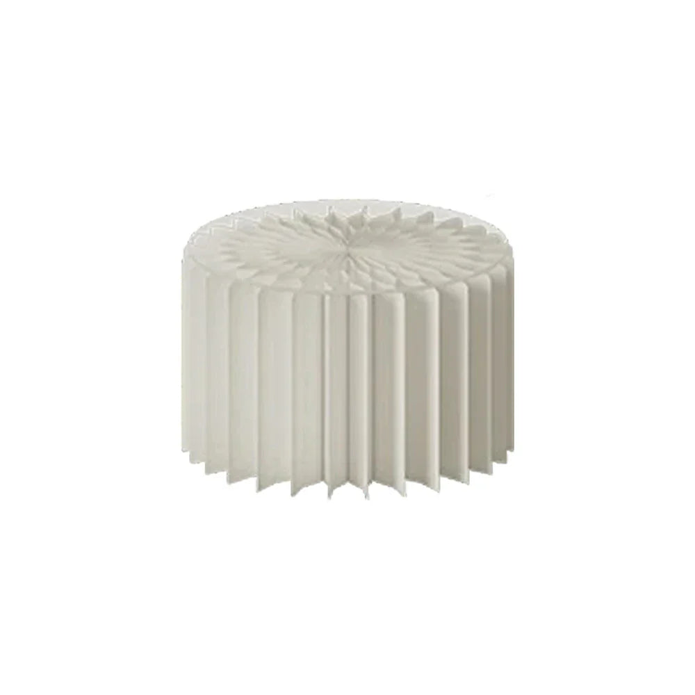 LIVARA Foldable Space-Saving Display Stand for Retail Cylinder Lightweight, Round Showcase - Paper Promotions- White