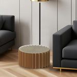LIVARA Foldable Retail Display Paper Cylinder Round Stand Space-Saving Showcase - for Lightweight, Promotions-Brown