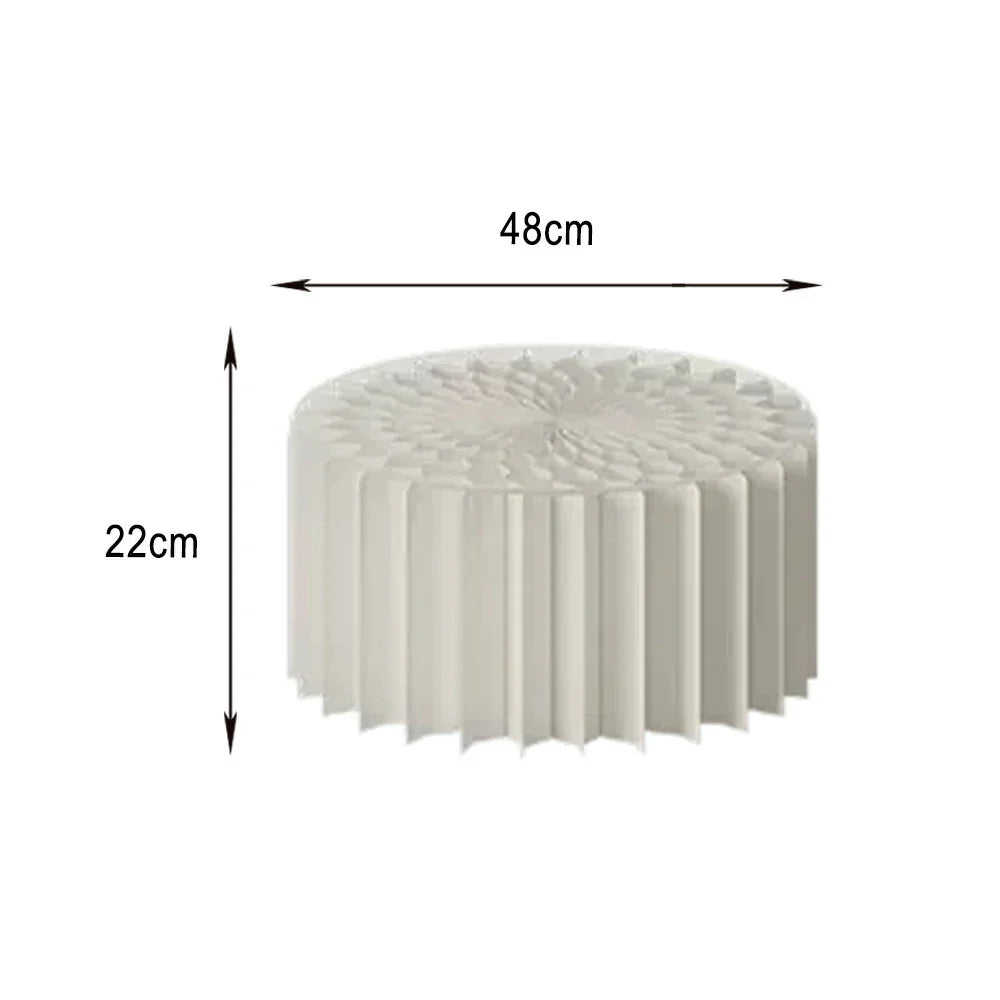 LIVARA Foldable Space-Saving Display Stand for Retail Cylinder Lightweight, Round Showcase - Paper Promotions- White