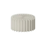 LIVARA Foldable Space-Saving Display Stand for Retail Cylinder Lightweight, Round Showcase - Paper Promotions- White