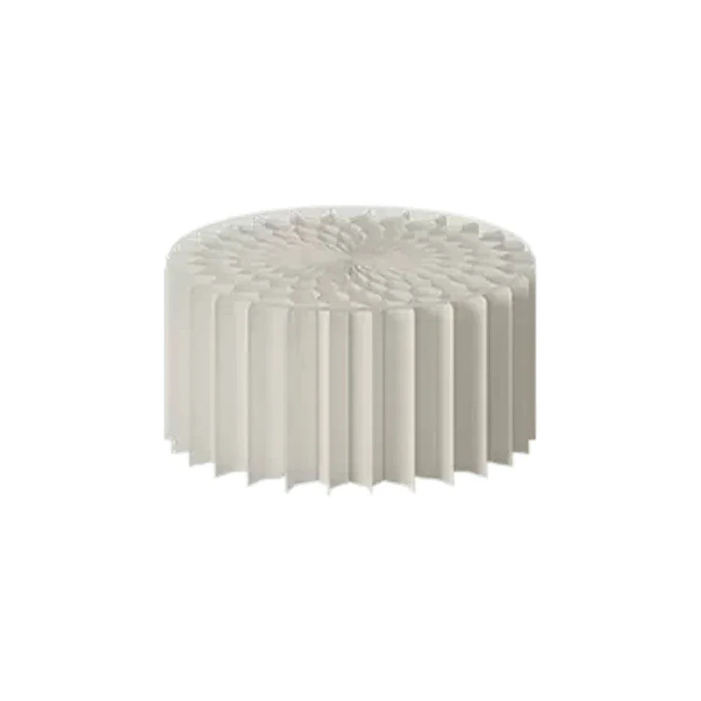 LIVARA Foldable Space-Saving Display Stand for Retail Cylinder Lightweight, Round Showcase - Paper Promotions- White