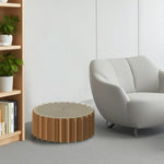 LIVARA Foldable Retail Display Paper Cylinder Round Stand Space-Saving Showcase - for Lightweight, Promotions-Brown