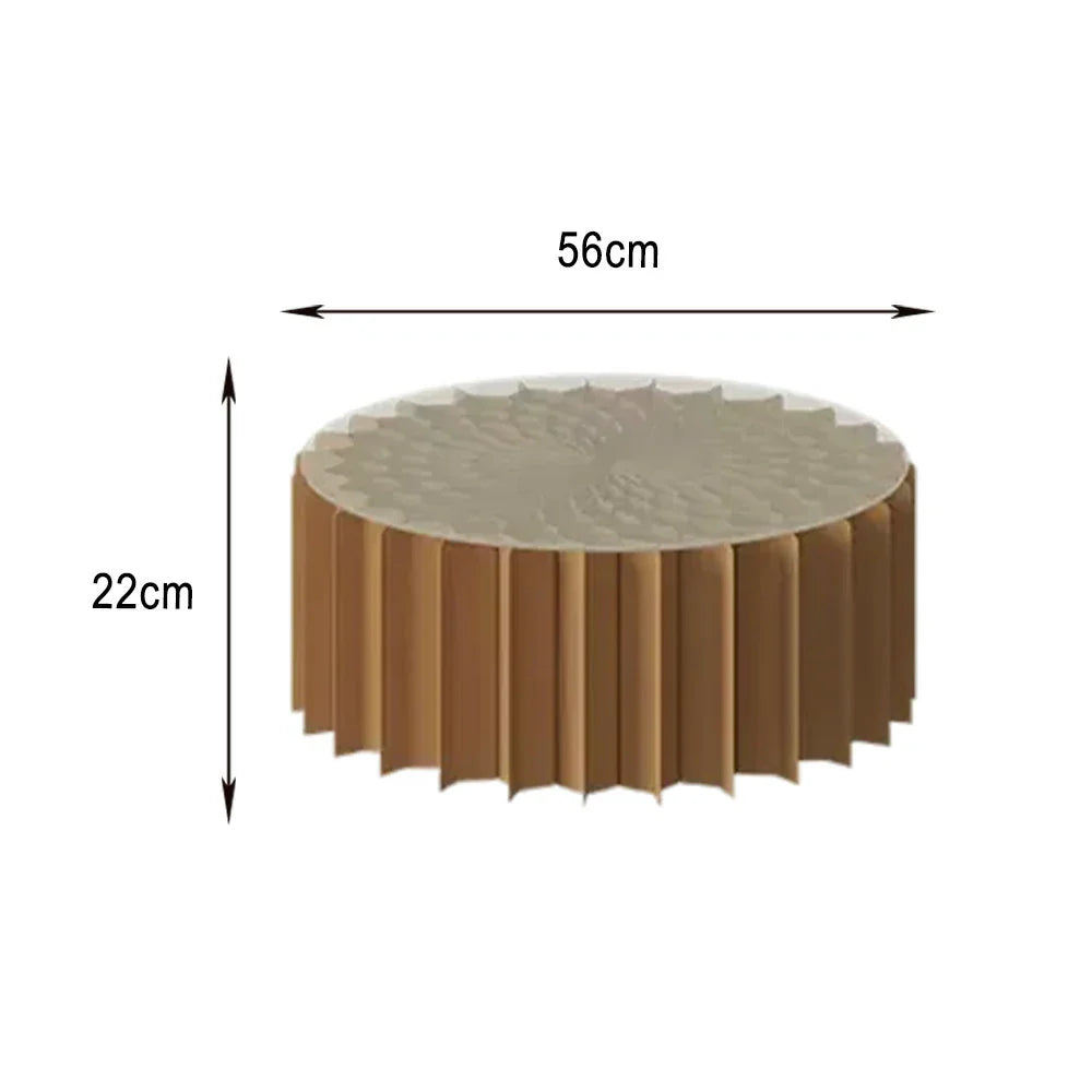 LIVARA Foldable Retail Display Paper Cylinder Round Stand Space-Saving Showcase - for Lightweight, Promotions-Brown