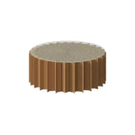 LIVARA Foldable Retail Display Paper Cylinder Round Stand Space-Saving Showcase - for Lightweight, Promotions-Brown
