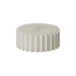 LIVARA Foldable Space-Saving Display Stand for Retail Cylinder Lightweight, Round Showcase - Paper Promotions- White
