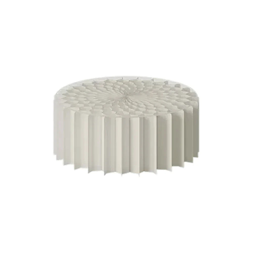 LIVARA Foldable Space-Saving Display Stand for Retail Cylinder Lightweight, Round Showcase - Paper Promotions- White