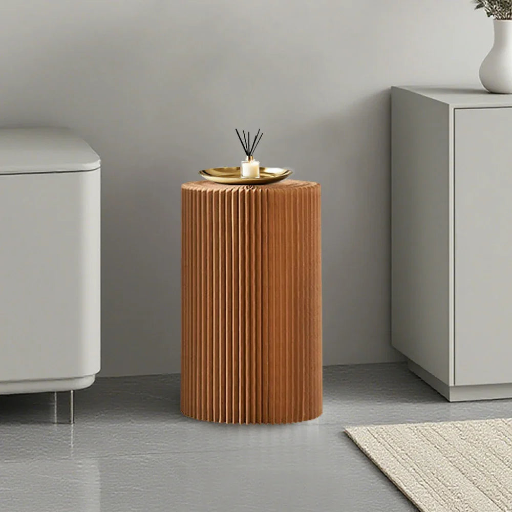 LIVARA Cardboard for Retail Round Display Showcase Cylinder - Eco-Friendly or Lightweight, Stand Exhibitions - Brown