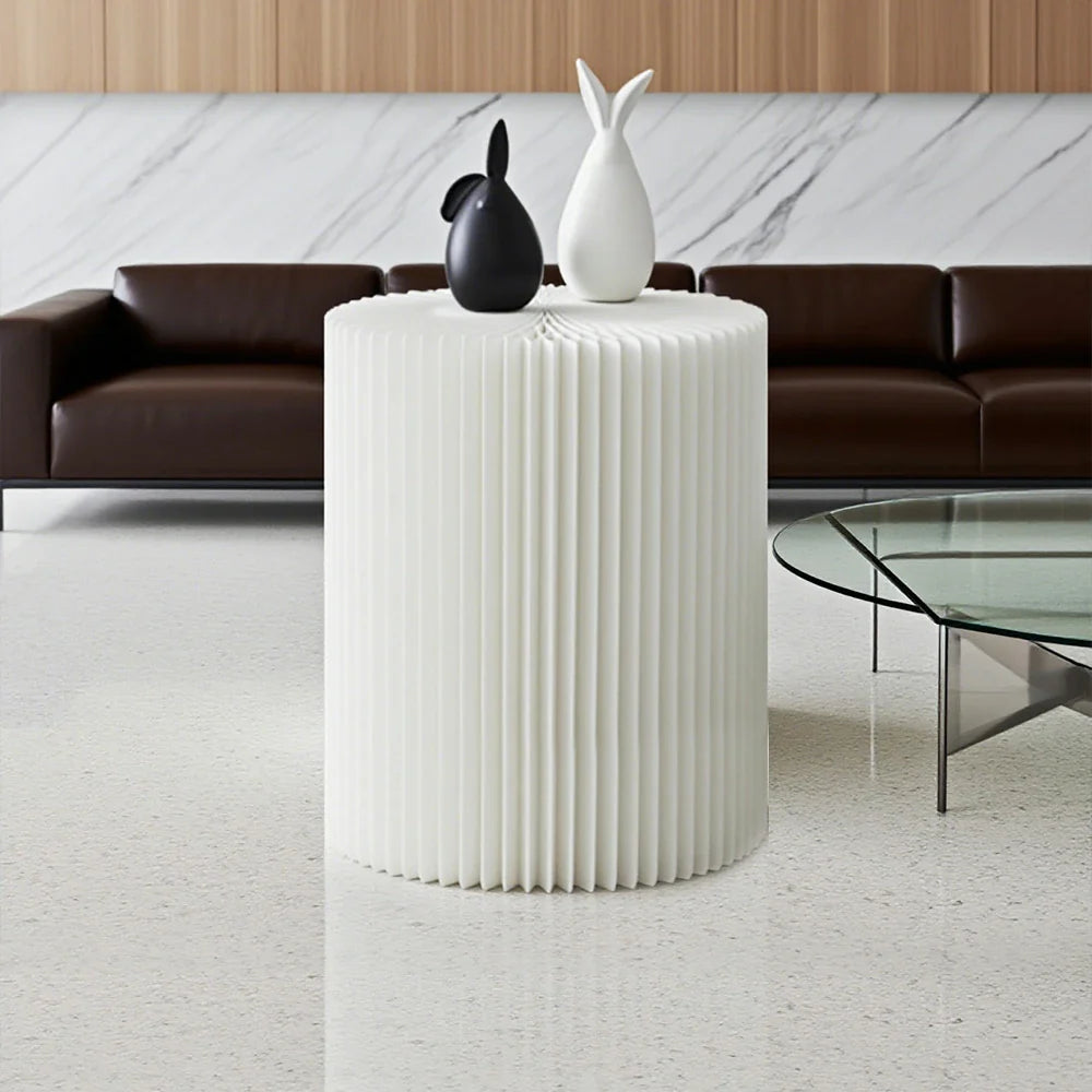 LIVARA Cardboard Lightweight, Display - Exhibitions or Cylinder - Retail Stand Eco-Friendly for Round Showcase White